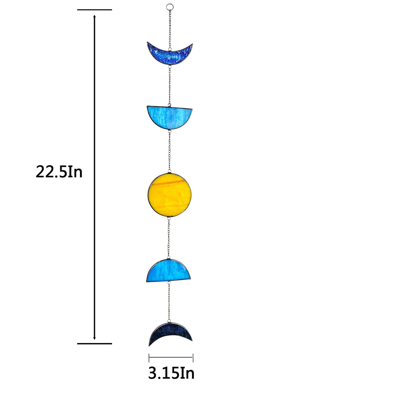 Celestial Moon & Sun Stained Glass Suncatcher