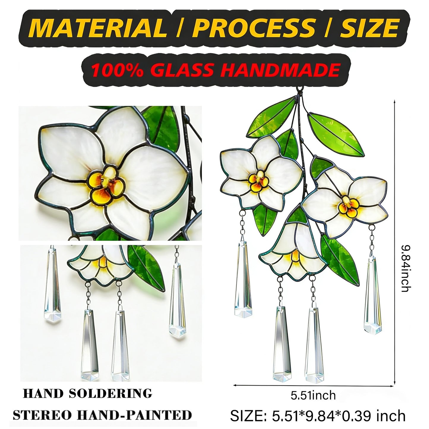 Bell Flower Stained Glass Suncatcher