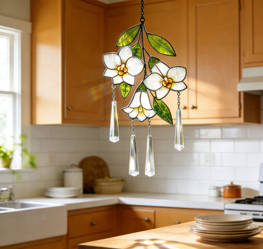 Bell Flower Stained Glass Suncatcher