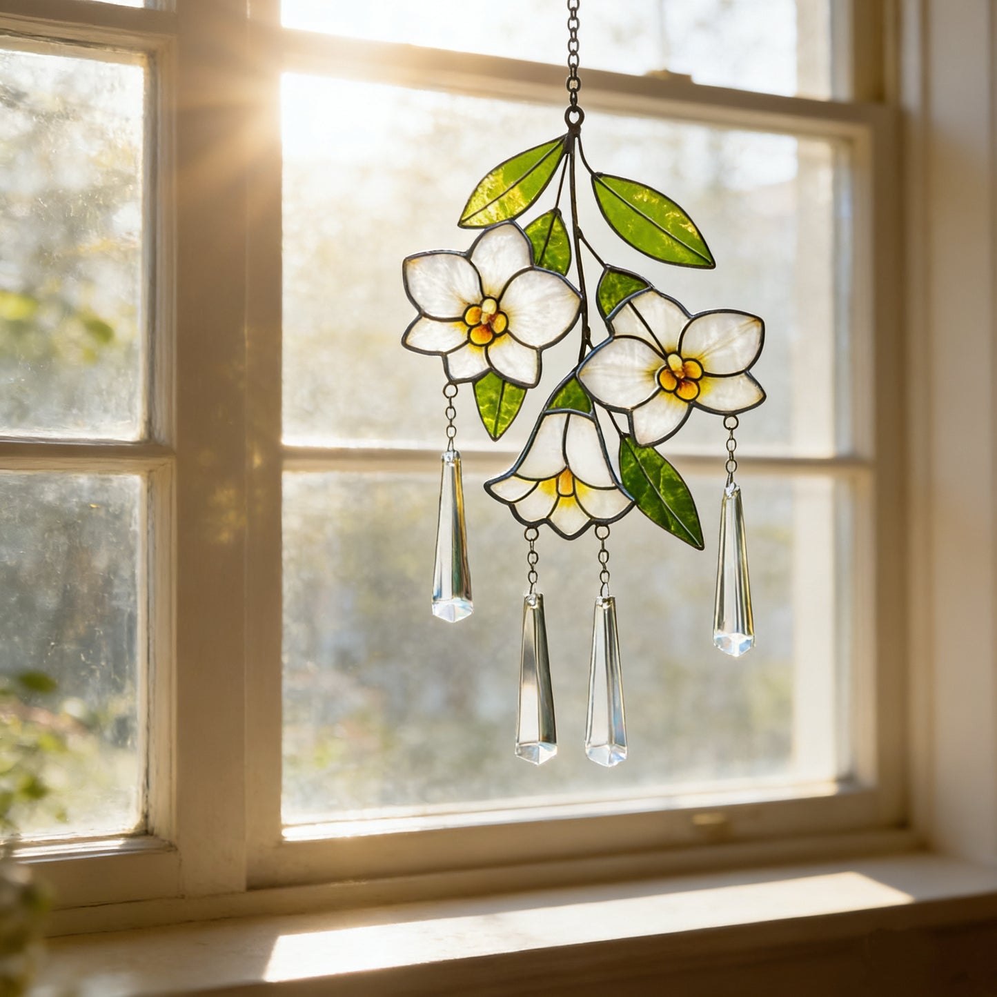 Bell Flower Stained Glass Suncatcher