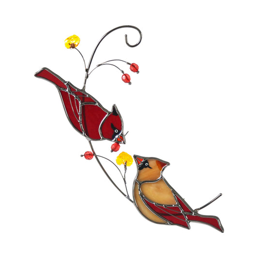 Cardinal Couple Suncatcher